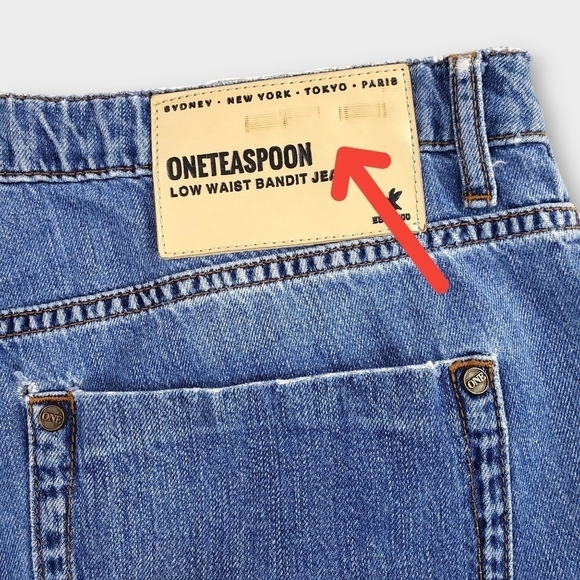 One Teaspoon Low Waist Bandit Jeans Size 32 - Picture 14 of 15